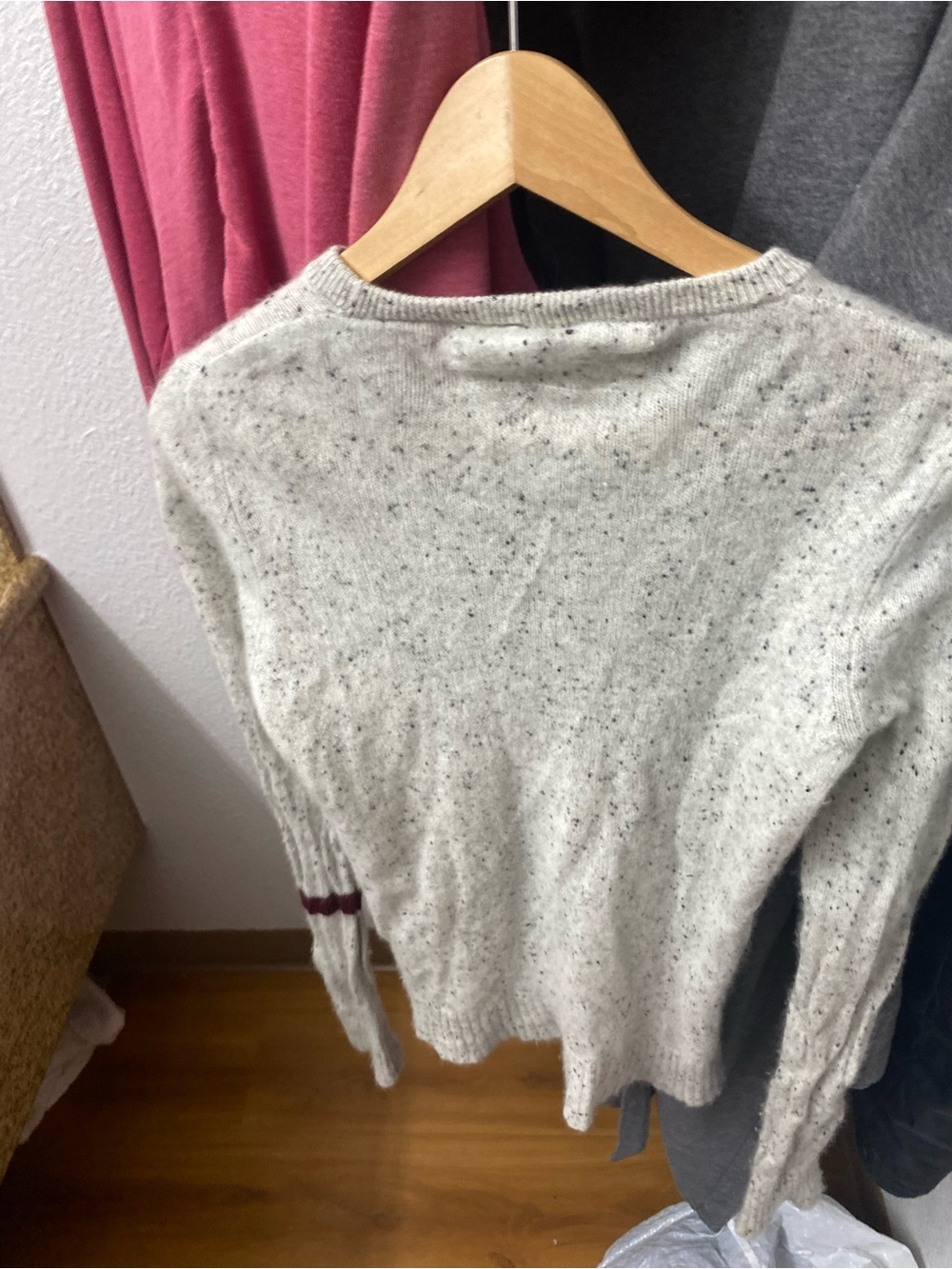 Vintage distressed grey freecity cashmere sweater